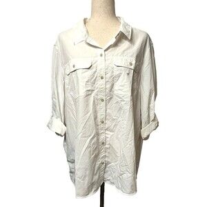 NWT $70 EDDIE BAUER Women's XXL Mountain Ripstop Shirt Hiking Outdoor Travex